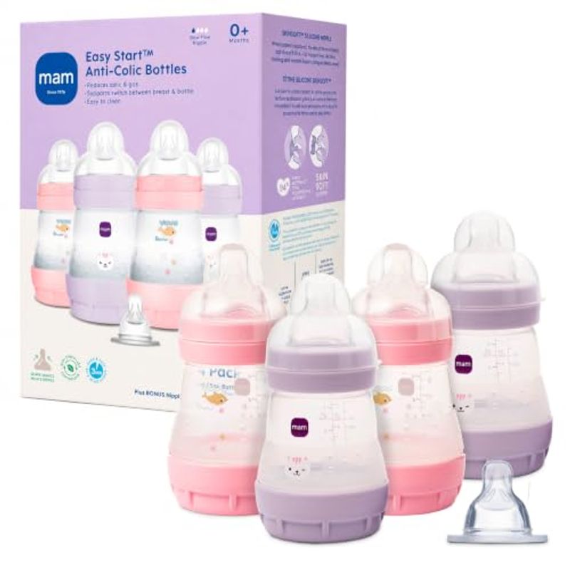 MAM Easy Start Anti-Colic 5oz Bottles, 4-Pack