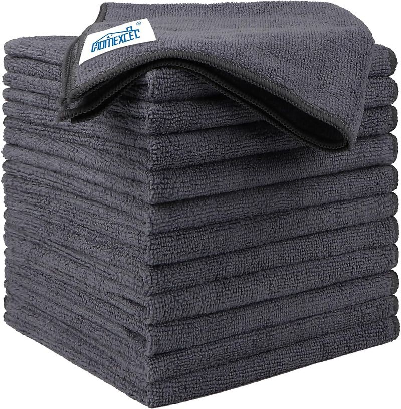 HOMEXCEL Microfiber Cleaning Cloths, 12-Pack