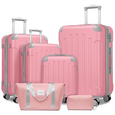 LARVENDER 6-Piece Hardshell Expandable Luggage Set