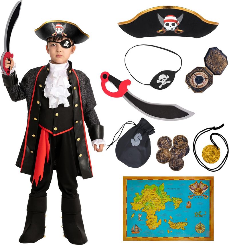 Spooktacular Creations pirate set — Black Medium (8-10yr)