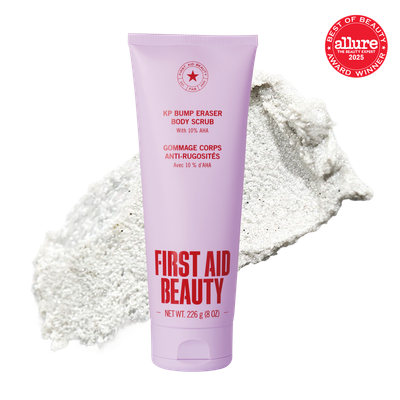 First Aid Beauty KP Bump Eraser Body Scrub with 10% AHA, 8 oz