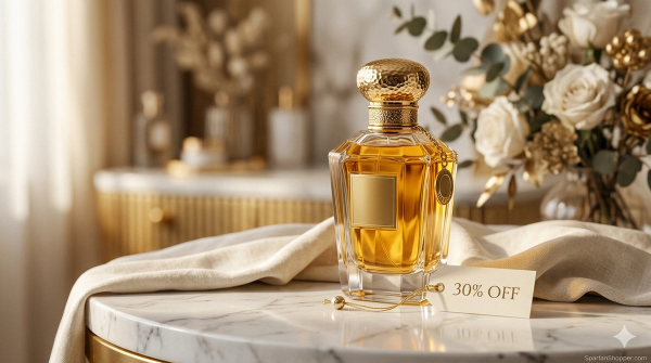 Best Baccarat Rouge 540 dupe — Dossier Ambery Saffron luxury fragrance on marble