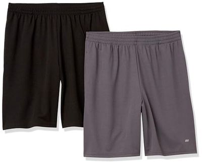 Amazon Essentials Men's Performance Basketball Gym Shorts, 2-Pack