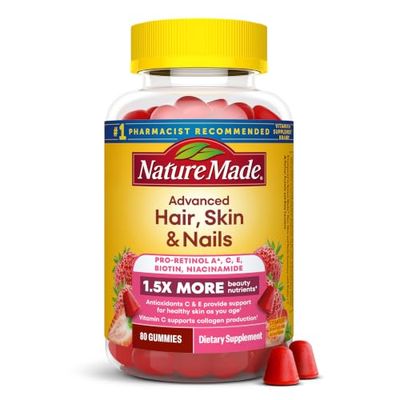 Nature Made Advanced Hair, Skin & Nails Gummies, 80 Count