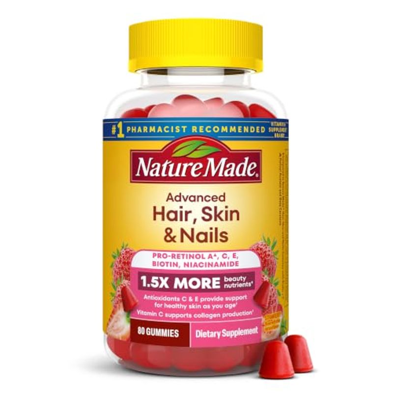 Nature Made Advanced Hair, Skin & Nails Gummies, 80 Count