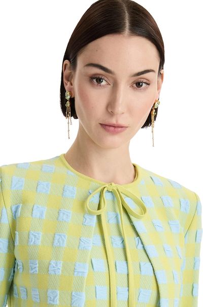 Oscar de la Renta Pear-Cut Chandelier Earrings