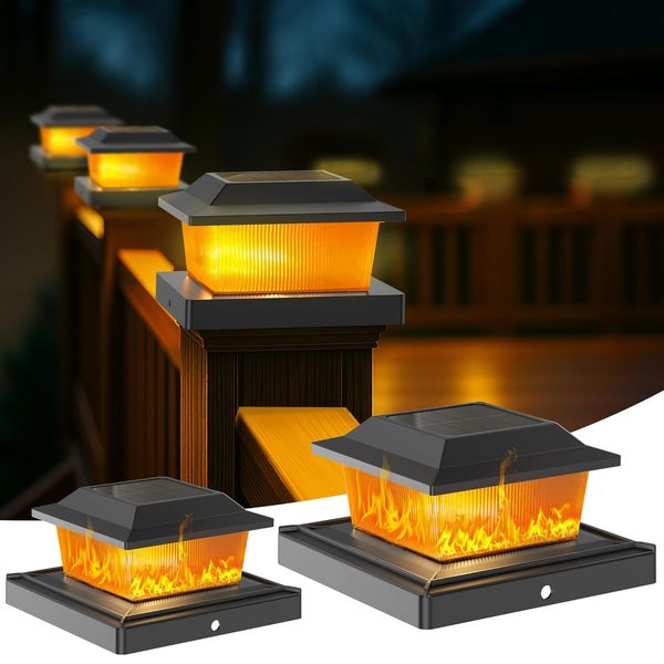KEILAIMO Solar Post Cap Lights 12-Pack — 30% Off with Code