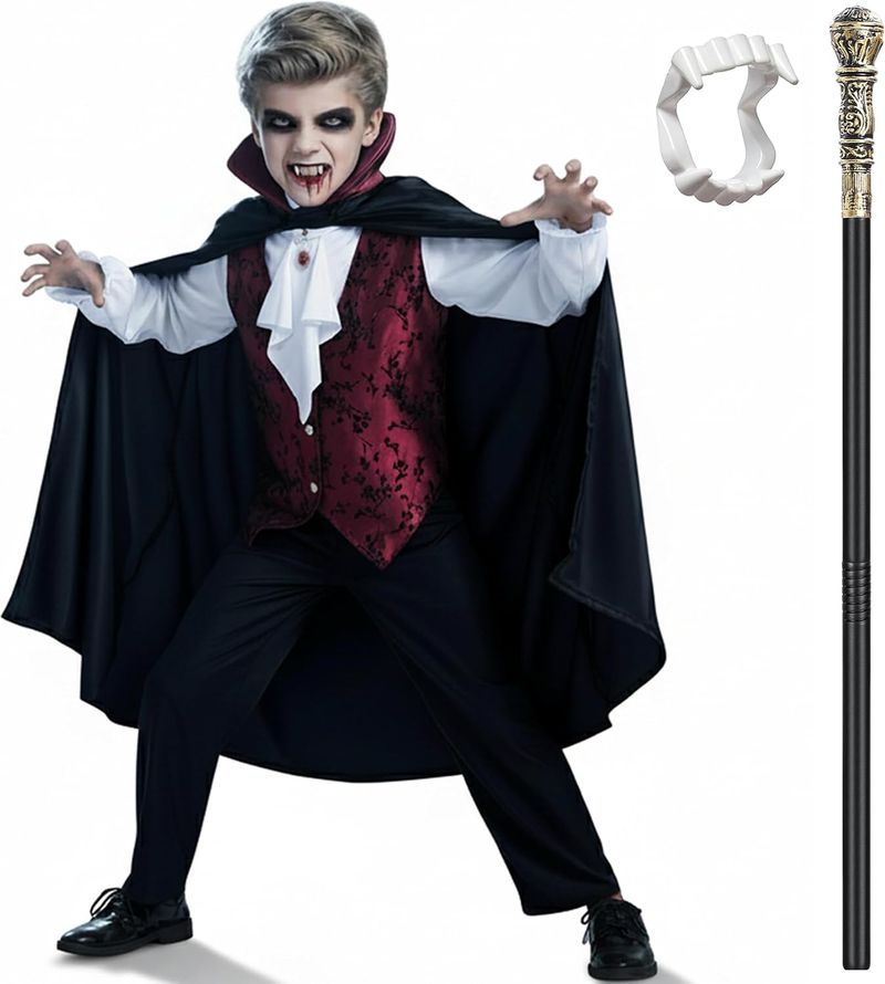 Bosvin vampire set — Black & Red 10-12 Years