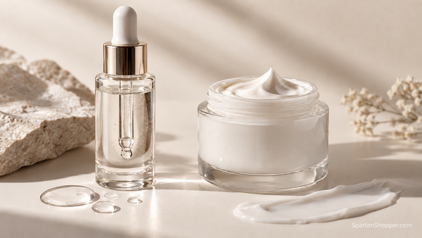 Peptide serum and moisturizer editorial comparison