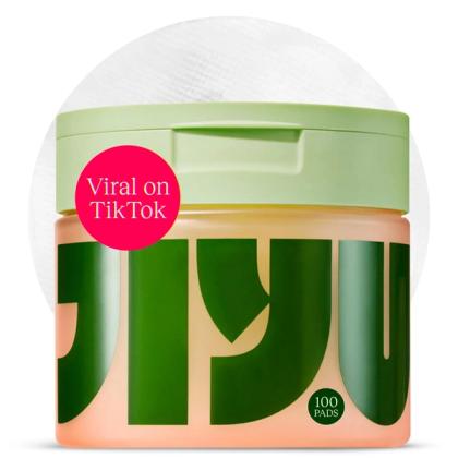 JIYU Korean skincare toner pads jar, 100 count