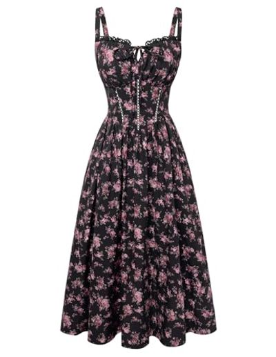 Scarlet Darkness Women's Floral Corset Milkmaid Sundress
