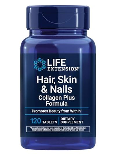 Life Extension Hair, Skin & Nails Collagen Plus, 120 Tablets
