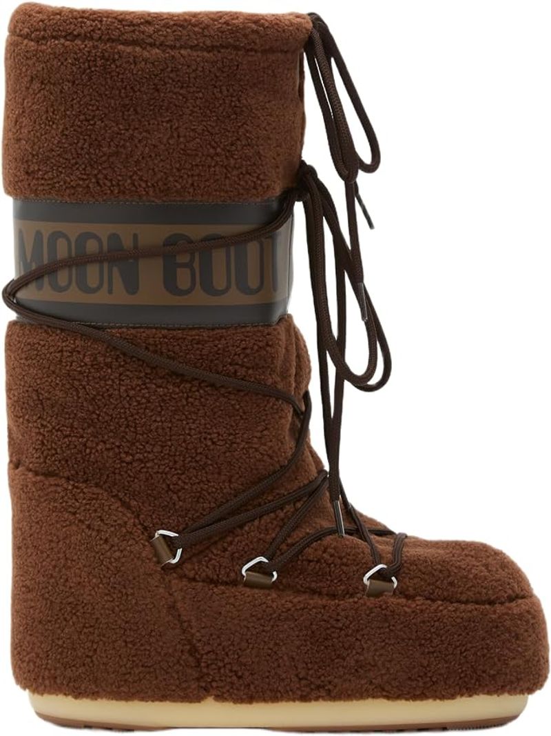 Moon Boot Icon Fleece après-ski boots shearling texture