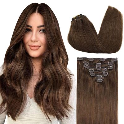 GOO GOO Clip-in Human Hair Extensions, 20 inch 120g