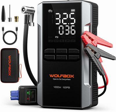 WOLFBOX MV24A 4000A Jump Starter + Air Compressor