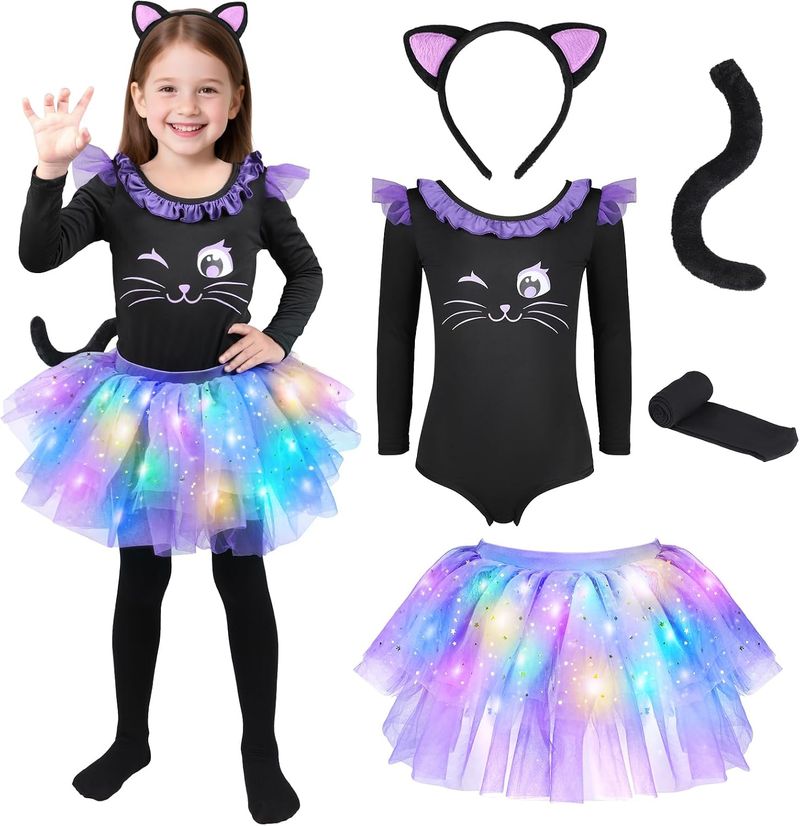 GIFTINBOX light-up cat set — S(3-4y)