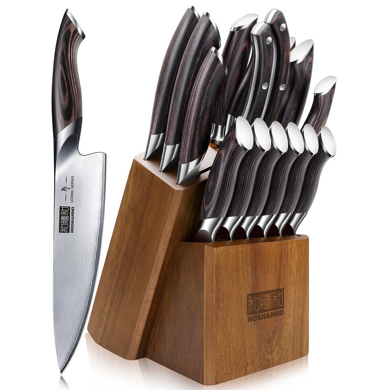 HOSHANHO 16-Piece Knife Block Set: What’s Included