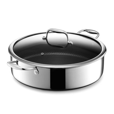 HexClad Hybrid Nonstick 7-Quart Saute Pan with Lid