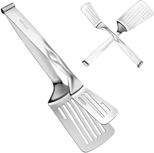 25% Off DfuGift 2-in-1 Stainless Steel Spatula Tongs