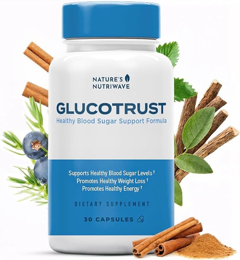 GlucoTrust blood sugar supplement bottle