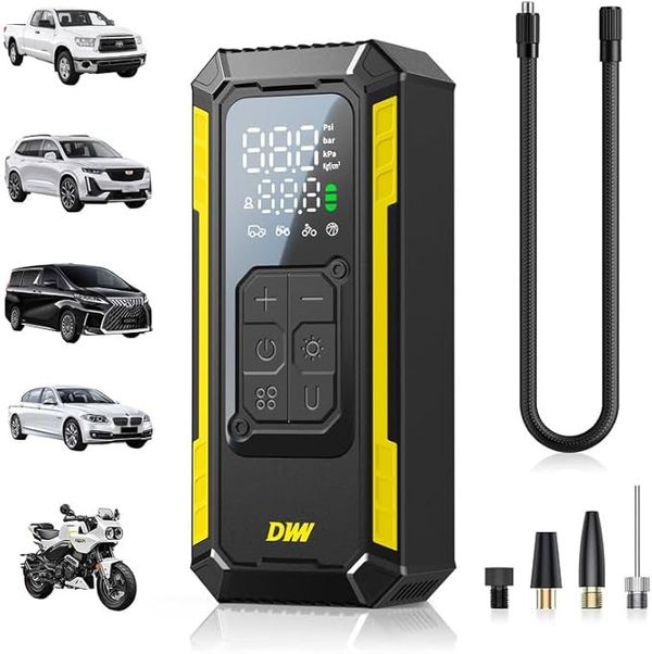 DWW 150 PSI Cordless Portable Tire Inflator