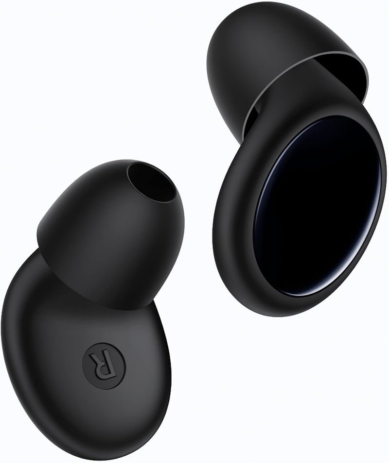45dB reusable silicone sleep earplugs with carrying case.