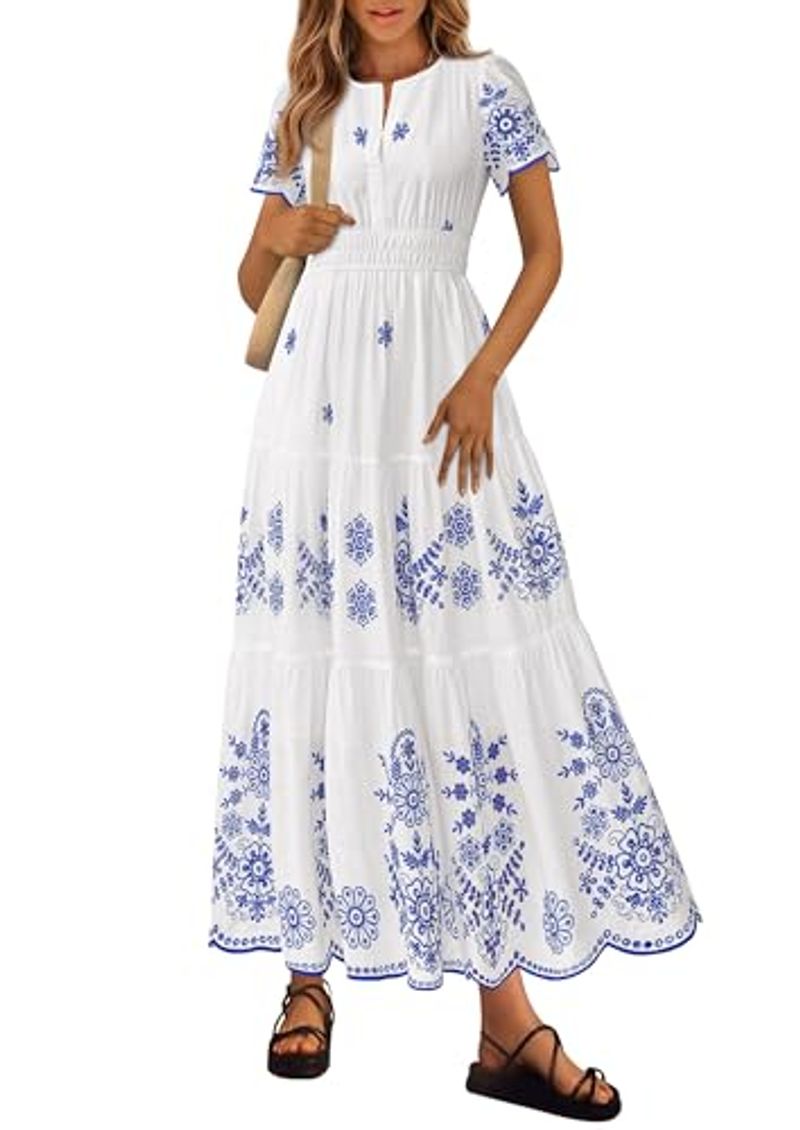 PRETTYGARDEN Women's Floral Boho Maxi Dress