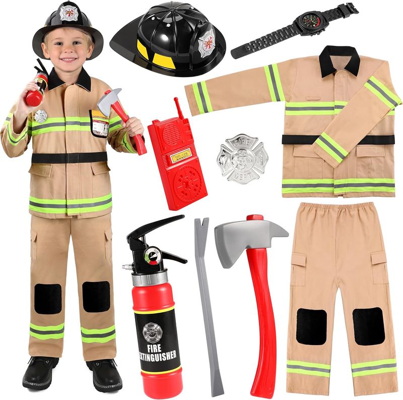 GIFTINBOX firefighter set — Yellow 3T(3-4Y)