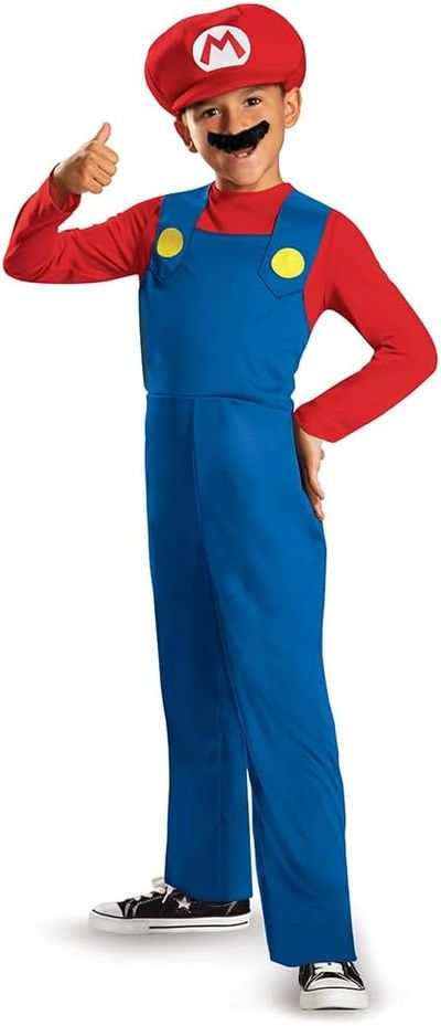 Disguise Super Mario Costume, Size 7–8