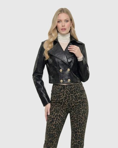 GORSKI Croco-Embossed Nappa Leather Bolero