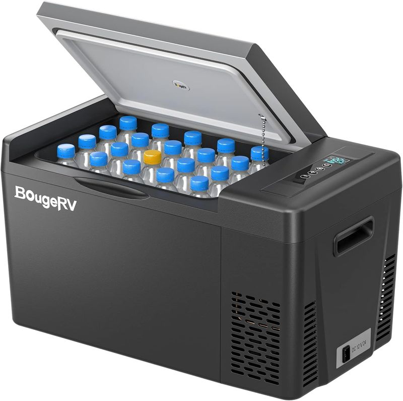 BougeRV 12V portable compressor refrigerator/freezer, 23 quart.