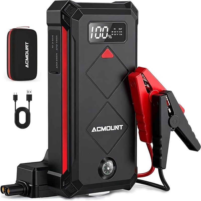 Acmount P100 Car Jump Starter — 5000A Peak Lithium