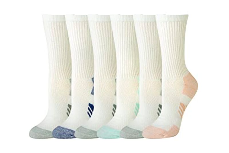 Amazon Essentials Women's Performance Crew Socks, 6 Pairs
