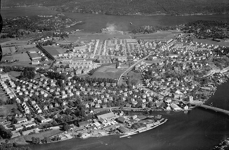 Lund på østsiden av Otra, september 1952. 