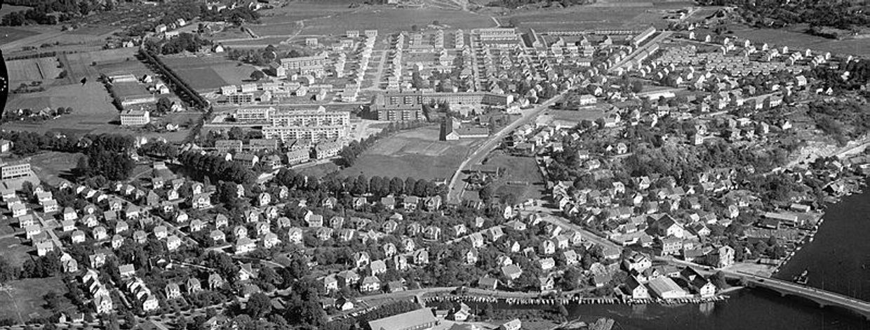 Lund på østsiden av Otra, september 1952.