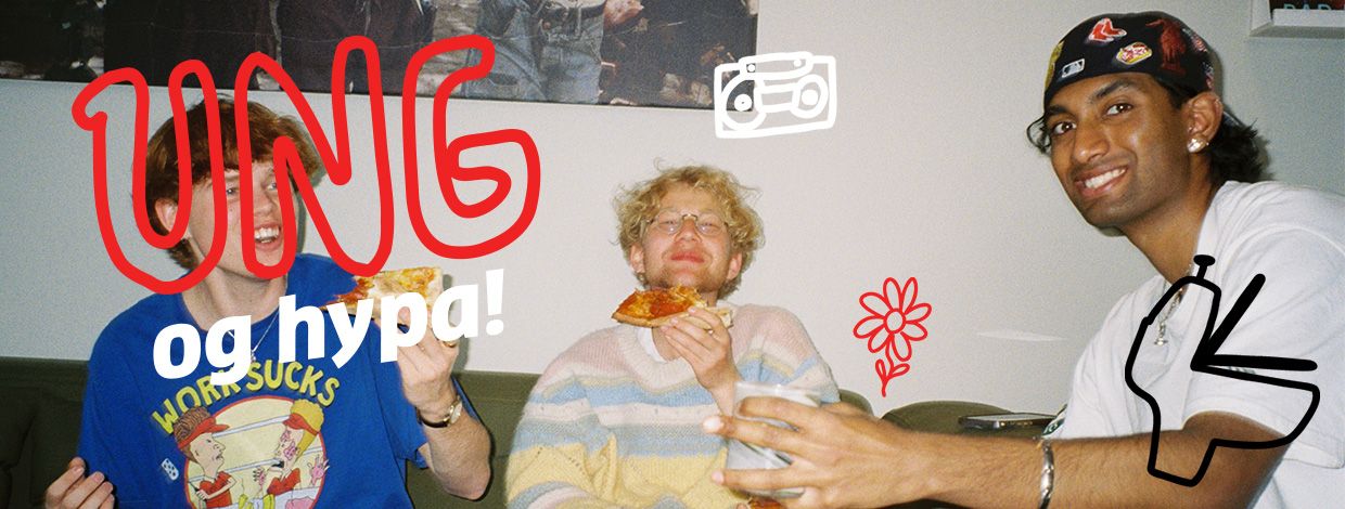 unge mennesker spiser pizza