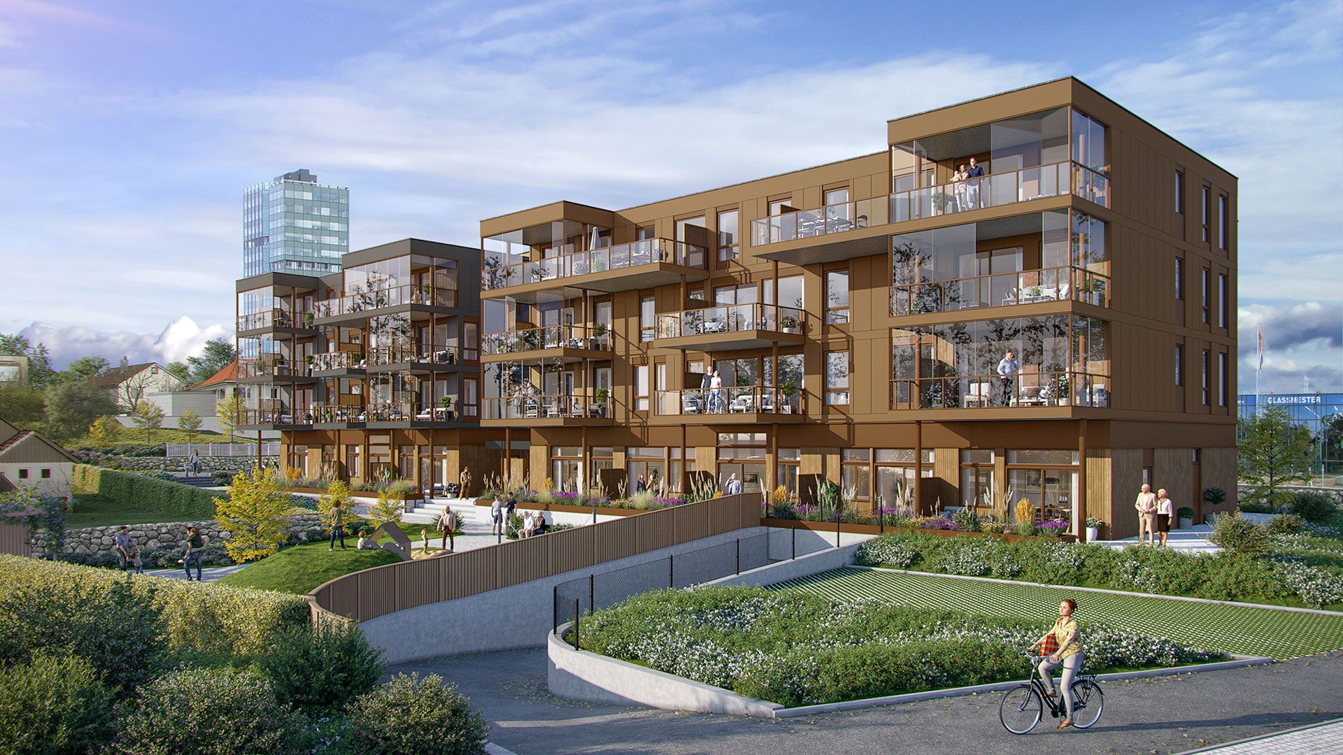 De to nye leilighetsbyggene 550