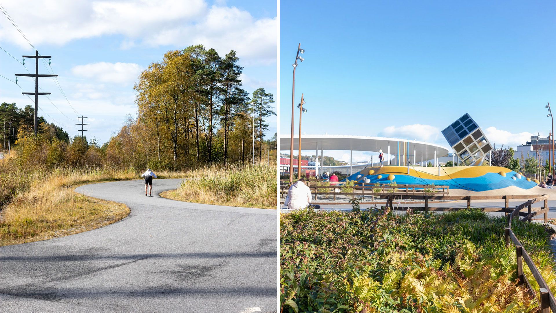 Rulleskibanen i Melsheia og Ruten-parken i Sandnes