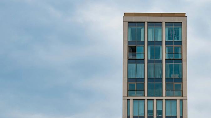 Nymoderne boligblokk.