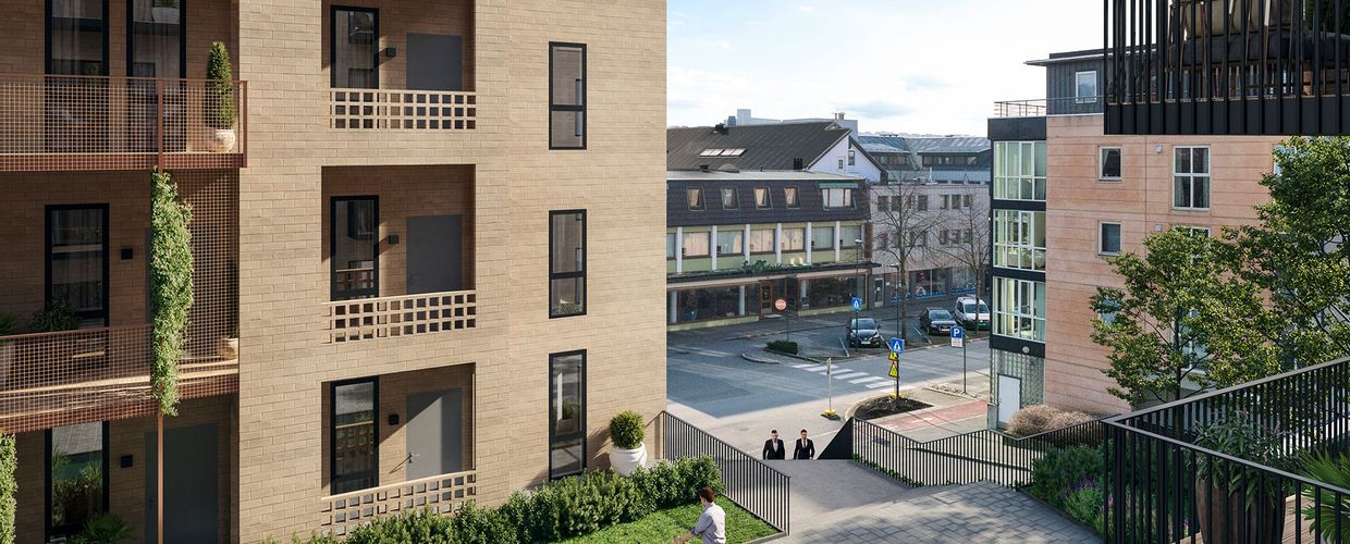 Park og balkonger i Langgata Pluss