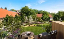 Utsikt fra balkong i Fridas hage