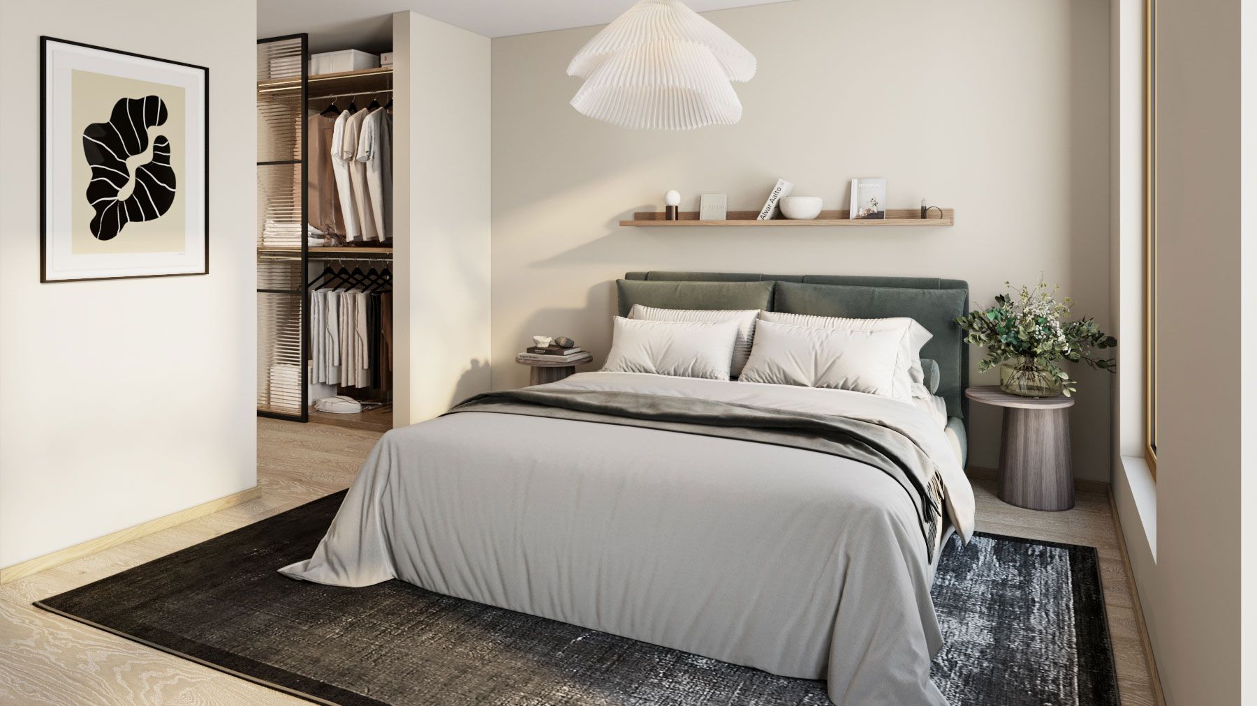 Soverom med walk-in-closet i 3. etasje i 550