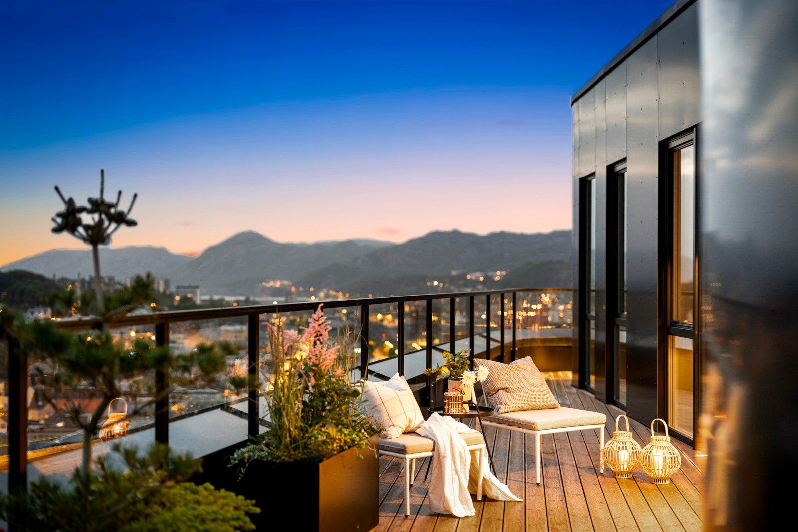 Takterrasse i Møllekvartalet