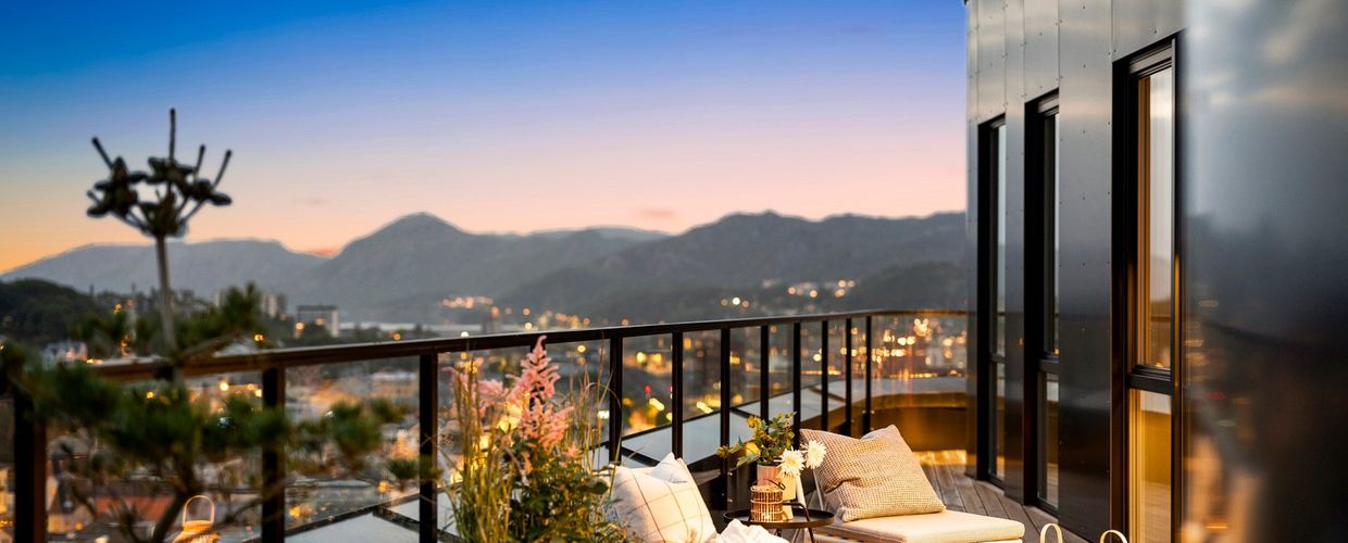 Takterrasse i Møllekvartalet