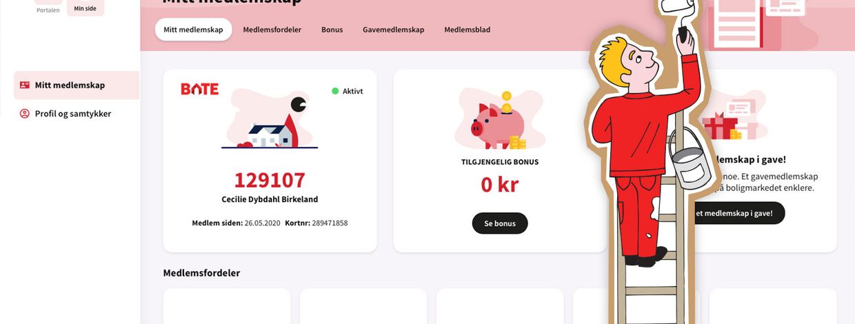 Bate oppdaterer Min side og andre selvbetjeningsløsninger