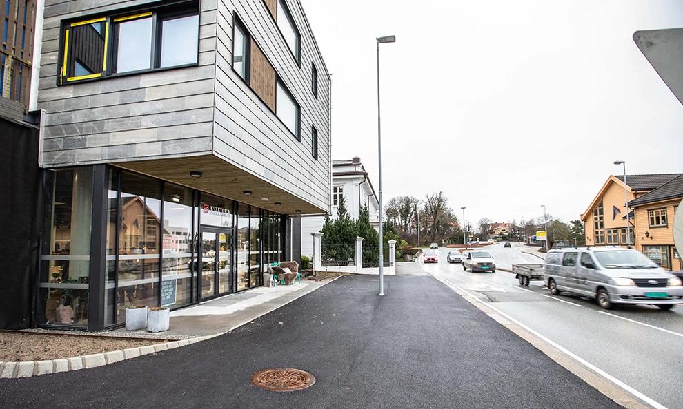 Utenfor Fretex Fridas Hage