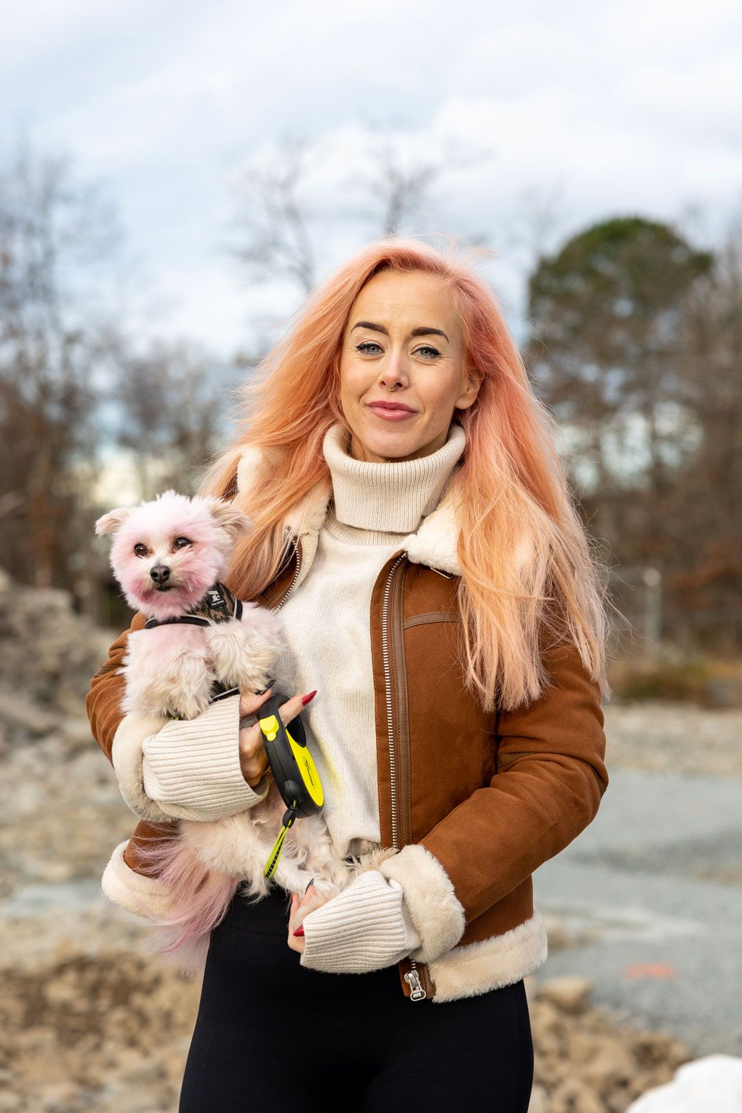Tonje Haaland med hund