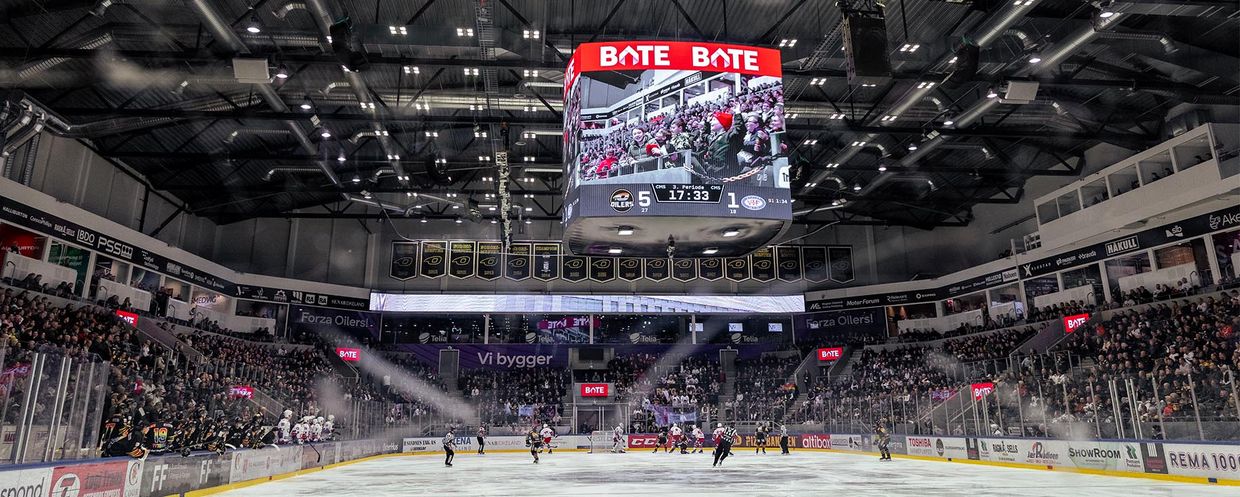 Bate-logoer på skjermer i DNB Arena
