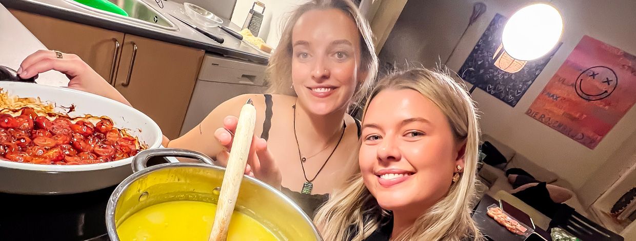 To studenter lager mat