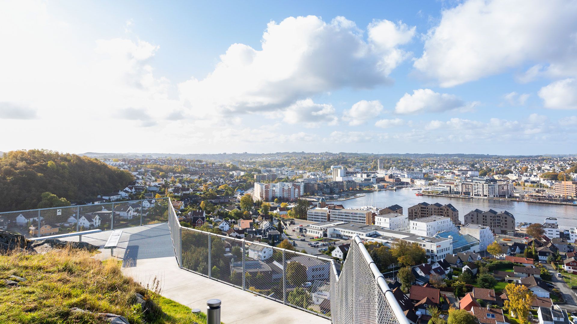 Sandnes sentrum sett fra Hanafjellet